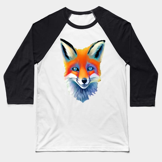 CUTE BLUE EYED FOX CUTE Baseball T-Shirt by sailorsam1805